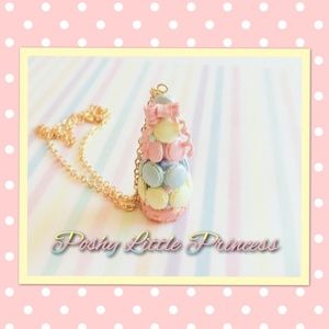 Pink Macaron Tower Necklace
